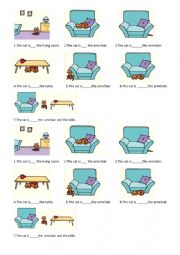English Worksheet: Prepositions of place