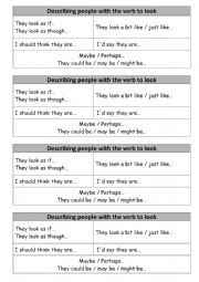 English Worksheet: Picture description - Phrases and visual input