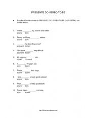 English Worksheet: Verb To be