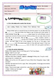 English Worksheet: 8th form mid-term-test 2