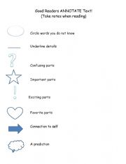 English worksheets: Annotate Text