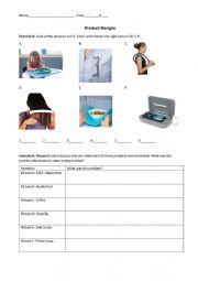 English Worksheet: Product Designs