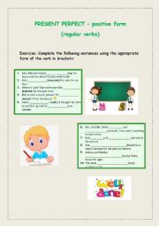 Present Perfect - positive form (regular verbs)