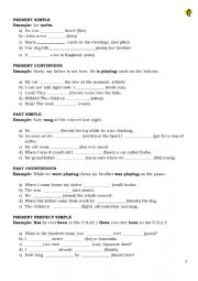 REVISION_present simple_continuous, past simple_continuous, present perfect simple