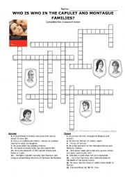 English Worksheet: WHO IS WHO IN SHAKESPEARE�S 