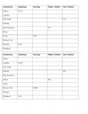 Airport information gap class exercise