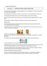 English Worksheet: Fighting against children�s obesity in California