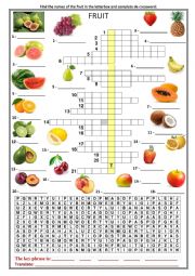 English Worksheet: FRUIT