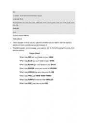 English Worksheet: Colour poem