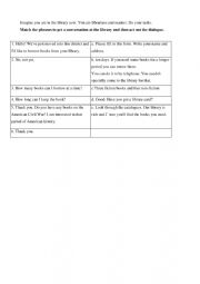 English Worksheet:  At the library 