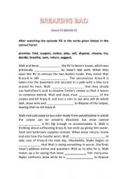 English Worksheet: Breaking Bad S01E02