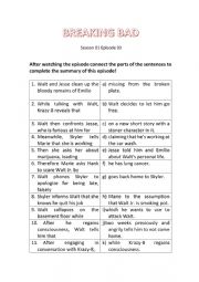 English Worksheet: Breaking Bad S01E03