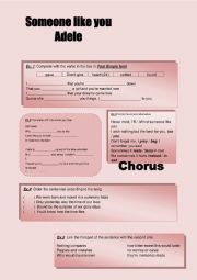 English Worksheet: Someone Like You- Adele