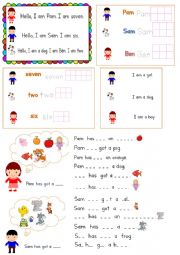 English Worksheet: Hello