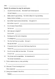 English Worksheet: Gerunds and Infinitives