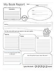 English Worksheet: Book Report Format 