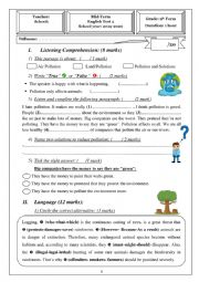 Mid-Term English Test 2 for 9th graders