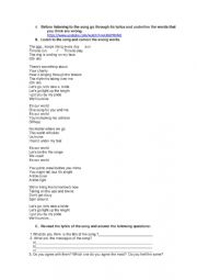 English Worksheet: Song_Its our World_Many activities
