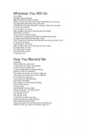 English Worksheet: songs to practice future simple and 