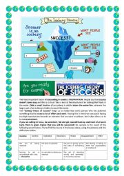 English Worksheet: ICEBERG THEORY OF SUCCESS