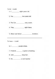English Worksheet: to be in present and past