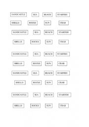 English Worksheet: beach names