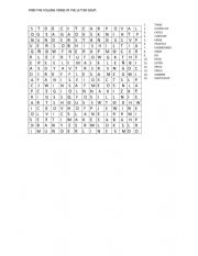 English Worksheet: word search puzzle