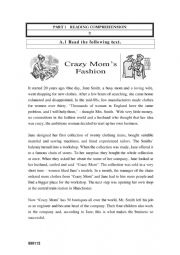 English Worksheet: Reading Practice