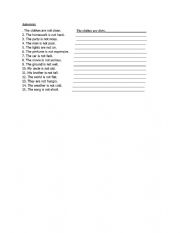 English Worksheet: Antonym