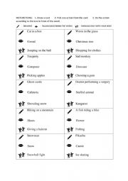English Worksheet: Drawing, speaking and showing charades