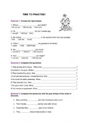 English Worksheet: past simple