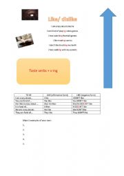 English Worksheet: taste verbs/ expressions