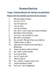 Reverse Questions Exercise