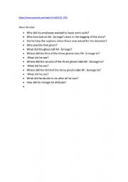 English Worksheet: A christmas Carol