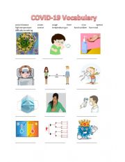 English Worksheet: COVID-19 Vocabulary