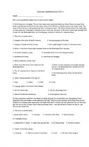 English Worksheet: Reading Comprehension