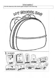 English Worksheet: School supplies 