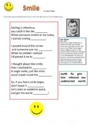 English worksheet: Smile - by Spike Milligan