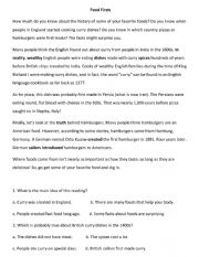 English Worksheet: Reading comprehension series