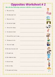 English Worksheet: The opposites