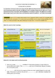 VOCABULARY IN CONTRAST B