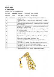 English Worksheet: Night Shift