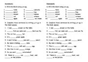 English Worksheet: a and an