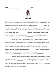 English Worksheet: HITCH, THE DATE DOCTOR