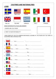 COUNTRIES, NATIONALITIES AND THE VERB TO BE 