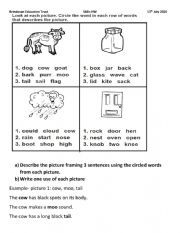 describing a picture worksheet 