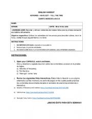 English Worksheet: Have got / some any / tell the time- some 5th grade