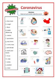 English worksheet: Coronavirus