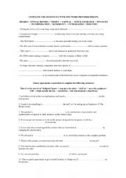 English Worksheet: BUSINESS GAP FILLING