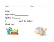 English Worksheet: Self Introduction for beginners